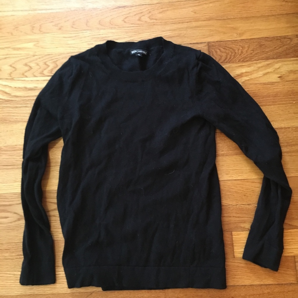 J crew black wool sweater